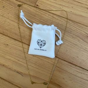 Gold Colored Necklace with Initials P & S (NEW)